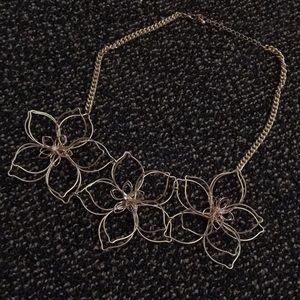 Gold & Rose Gold Flower Necklace